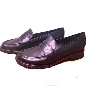 Women's Ramon Tenza Bibas Brown Leather  Penny Loafers size 9M NWOT